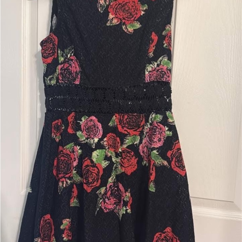 Floral Black Dress